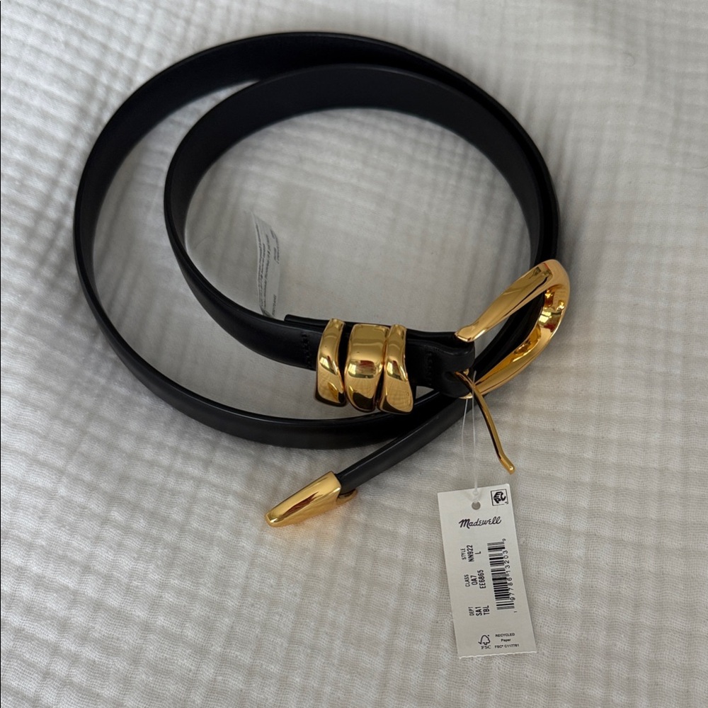 Madewell triple metal keeper belt